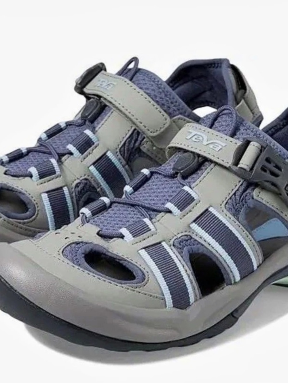 Women’s Teva Omnium 2 Striped Sport Sandals in Gray & Blue